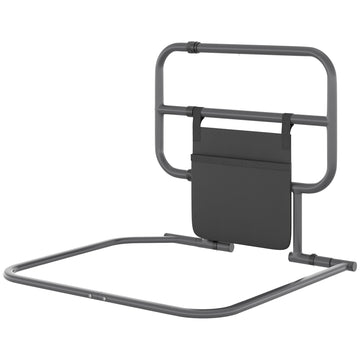 Folding Bed Rail for Elderly Adults, Bed Assist Rail with Storage Pocket for Disabled, Pregnant, Black
