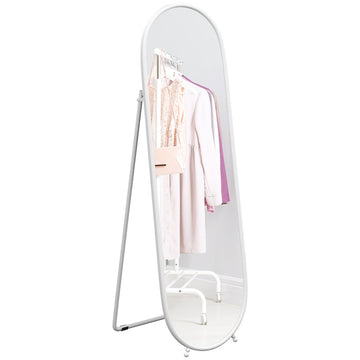 Two-Way Curved Full Length Mirror - White
