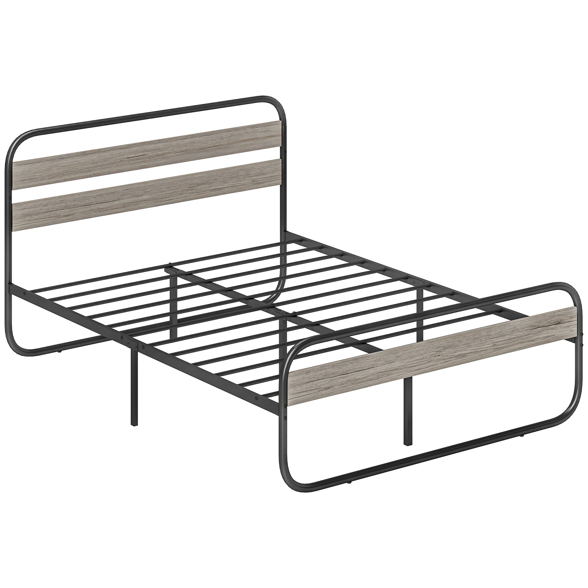 King Size Steel Industrial Bed Frame - Black
