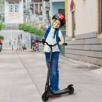 Electric Scooter, 120W Motor E-Scooter, Adjustable Height, Rear Brake for Ages 6+ Years - Black