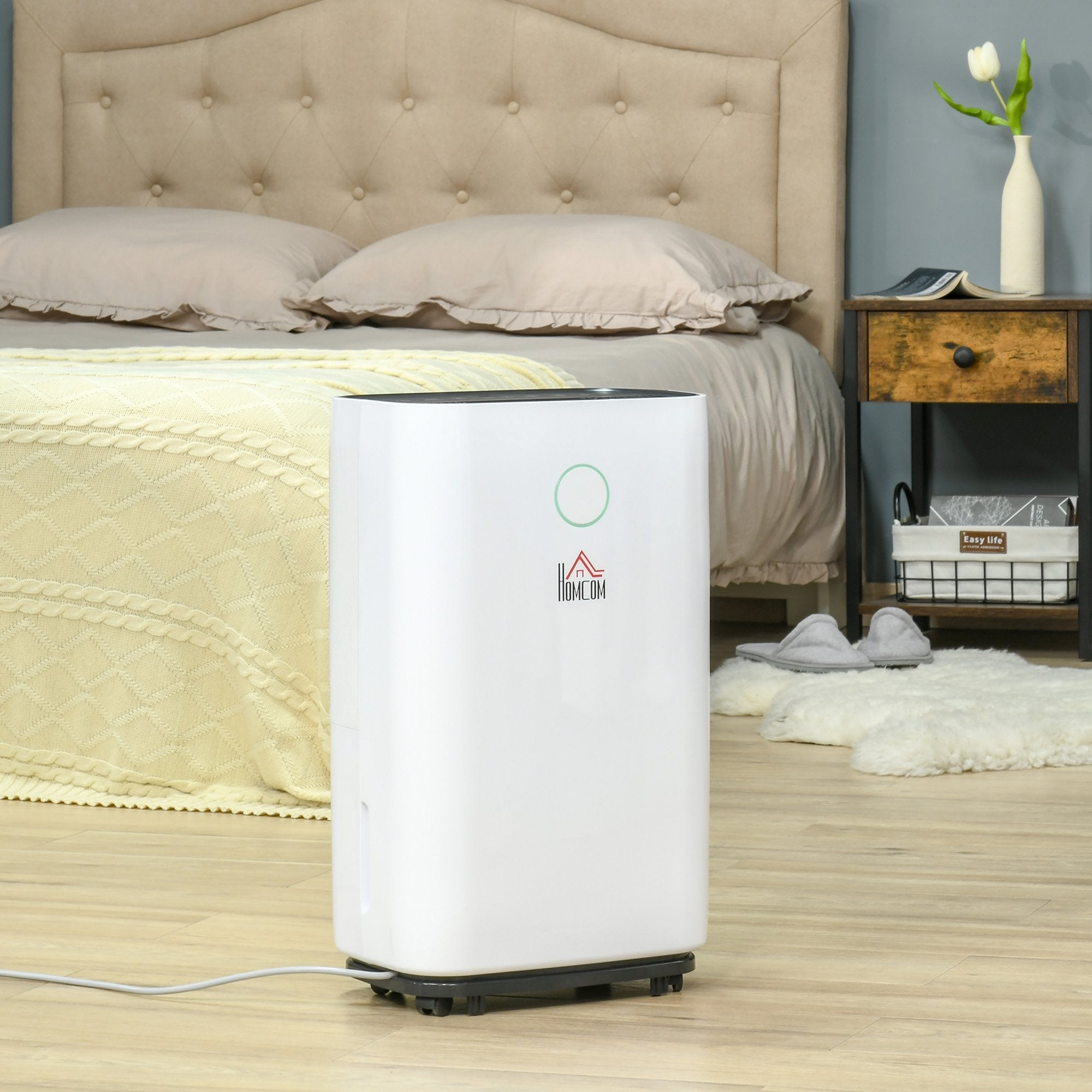 20L/Day Portable Dehumidifier for Home, with LED Screen, Sleep Mode, 24H Timer, Electric Air Dehumidifier for Damp Laundry Bedroom Basement