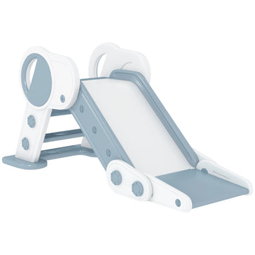Foldable Kids Slide, Freestanding Baby Slide, for Ages 1.5-3 Years, Grey & Beige