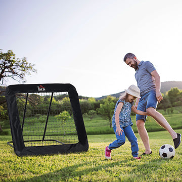 Football Training Net Target Goal, with Adjustable Angles - Black