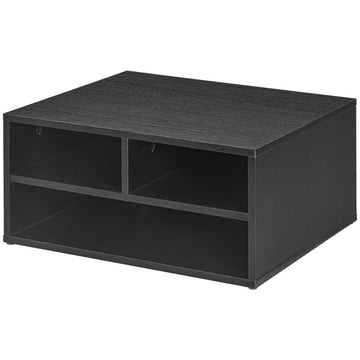 Three-Compartment Printer Storage Cabinet - Black