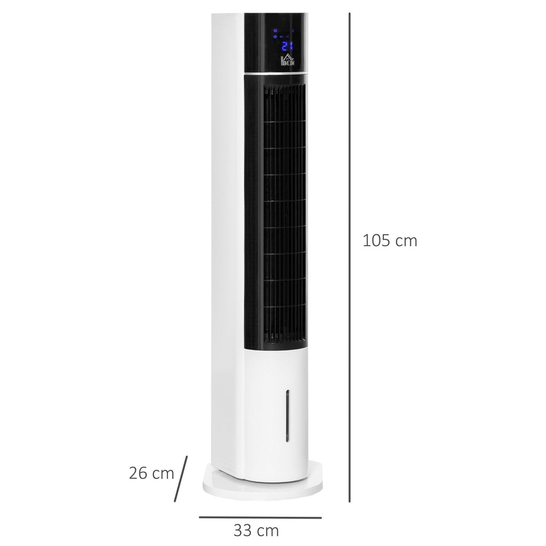 Portable Air Cooler, 3L Tank Evaporative Ice Cooling Tower Fan with 3 Modes, 3 Speeds, Remote, Timer, 60° Oscillating, Portable Swamp Cooler for Home Bedroom, White