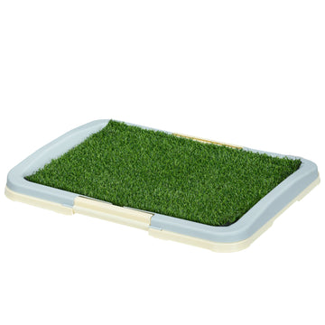Puppy Training Pad, Indoor Portable Puppy Pad, with Artificial Grass, Grid, Panel, Tray, 63 x 48.5cm