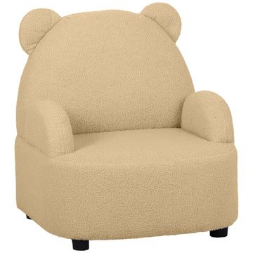 Kids Armchair, Bear Shaped Toddler Chair for Bedroom Playroom Living Room, Aged 18 Months to 3 Years - Khaki