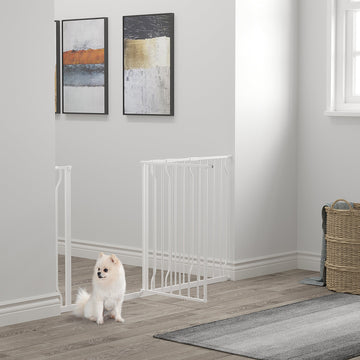 Extra Wide Dog Safety Gate, with Door Pressure, for Doorways, Hallways, Staircases - White