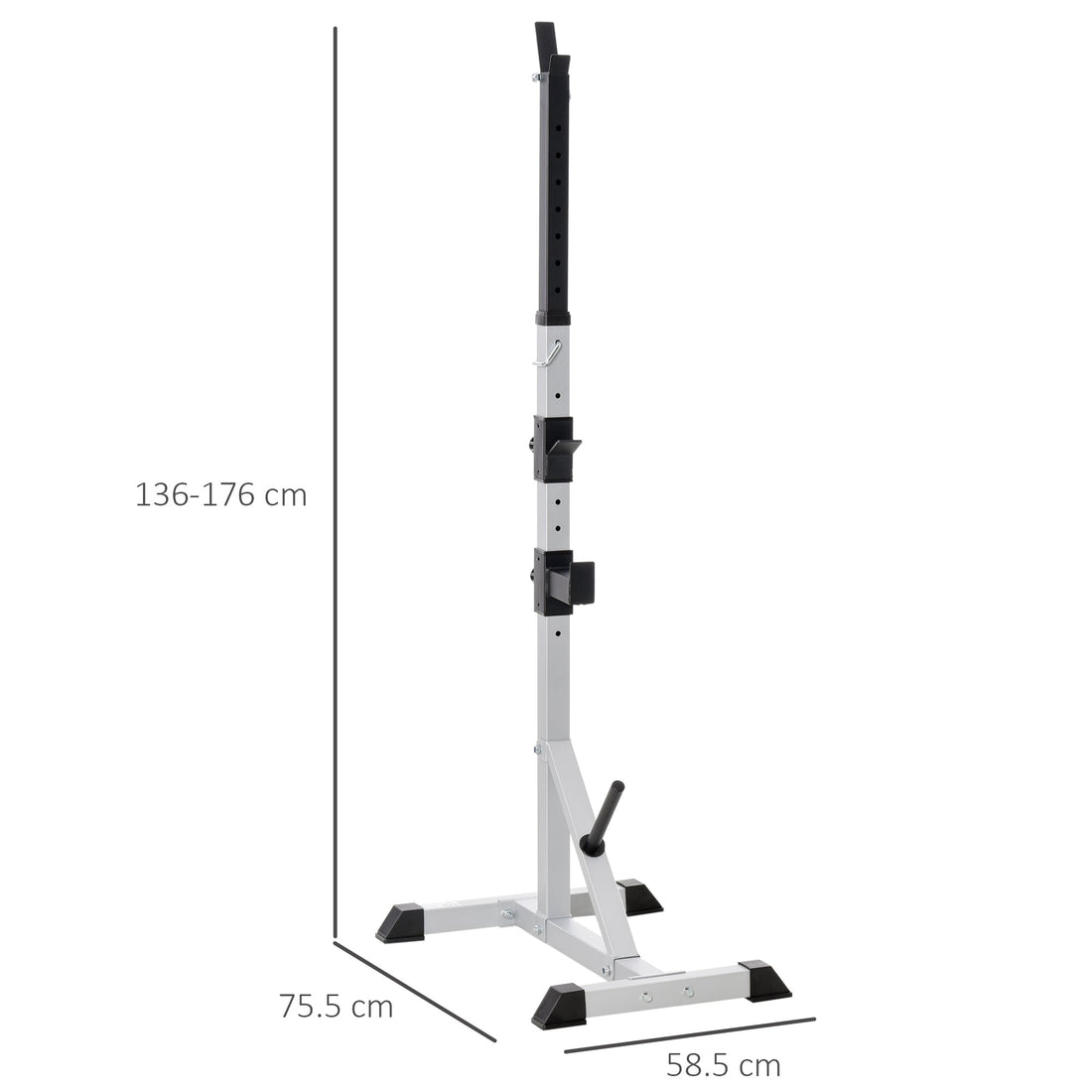 Weights Bar Barbell Rack Squat Stand Adjustable Portable Weight Lifting Max Load 200kg, Suitable For Home Gym Training Work Out