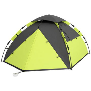 Two-Man One Room Camping Tent, with Accessories - Green