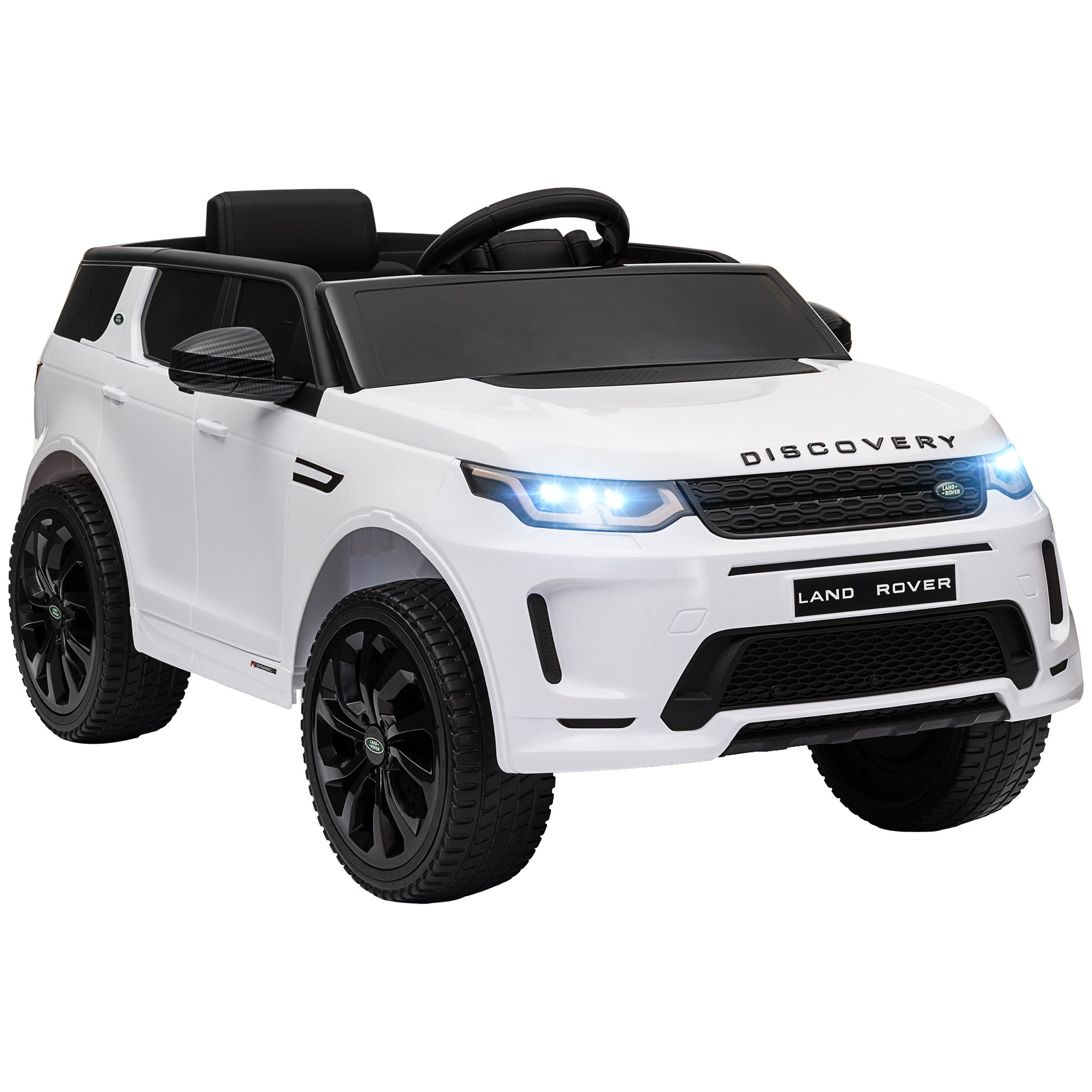 Licensed Land Rover Discovery Sport, 12V Kids Ride on Car w/ Remote Control, Lights, Music, Horn, for 3-6 Years, White