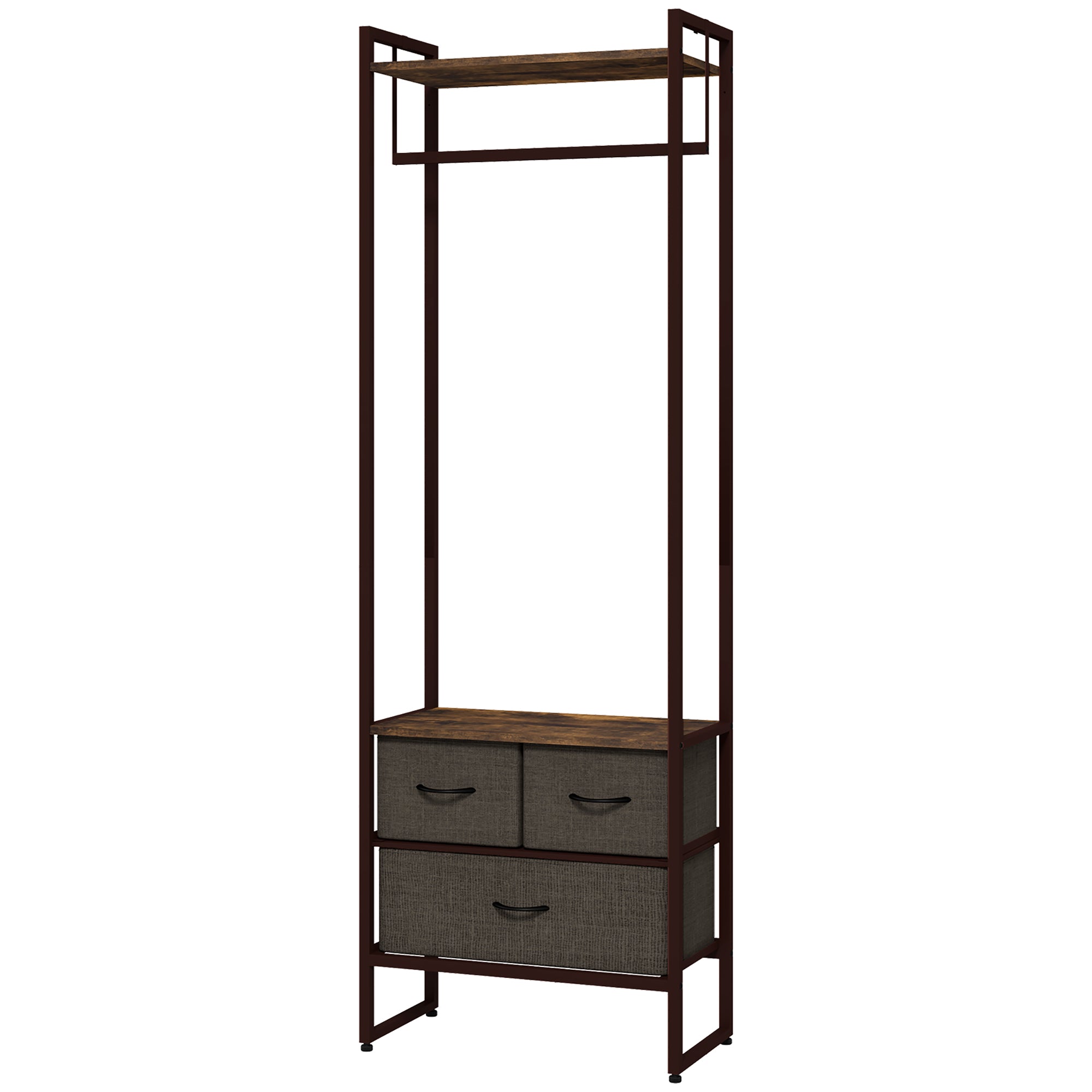 Compact Clothes Rail, with Drawers and Shelf