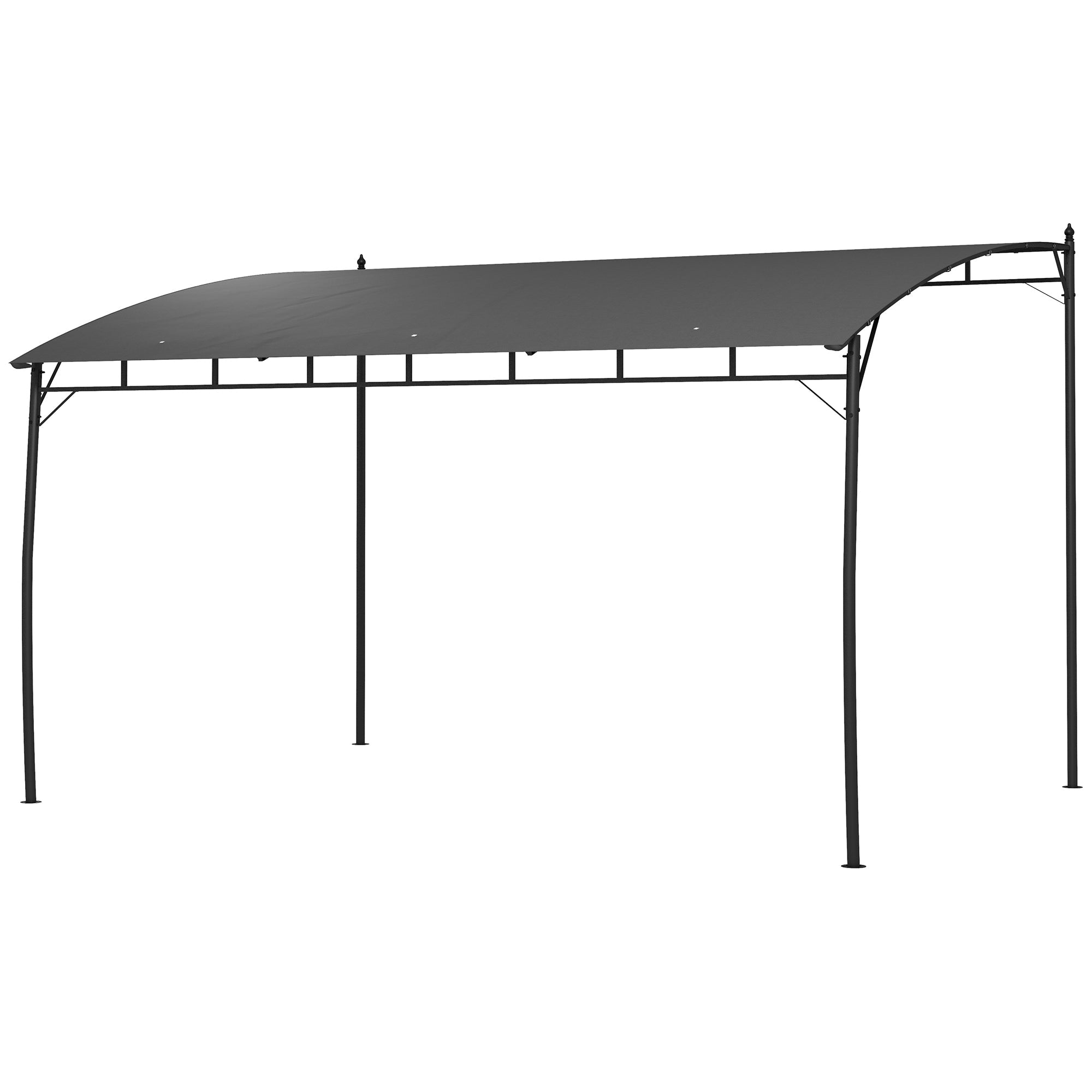 3 x 4m Metal Frame Pergola - Grey