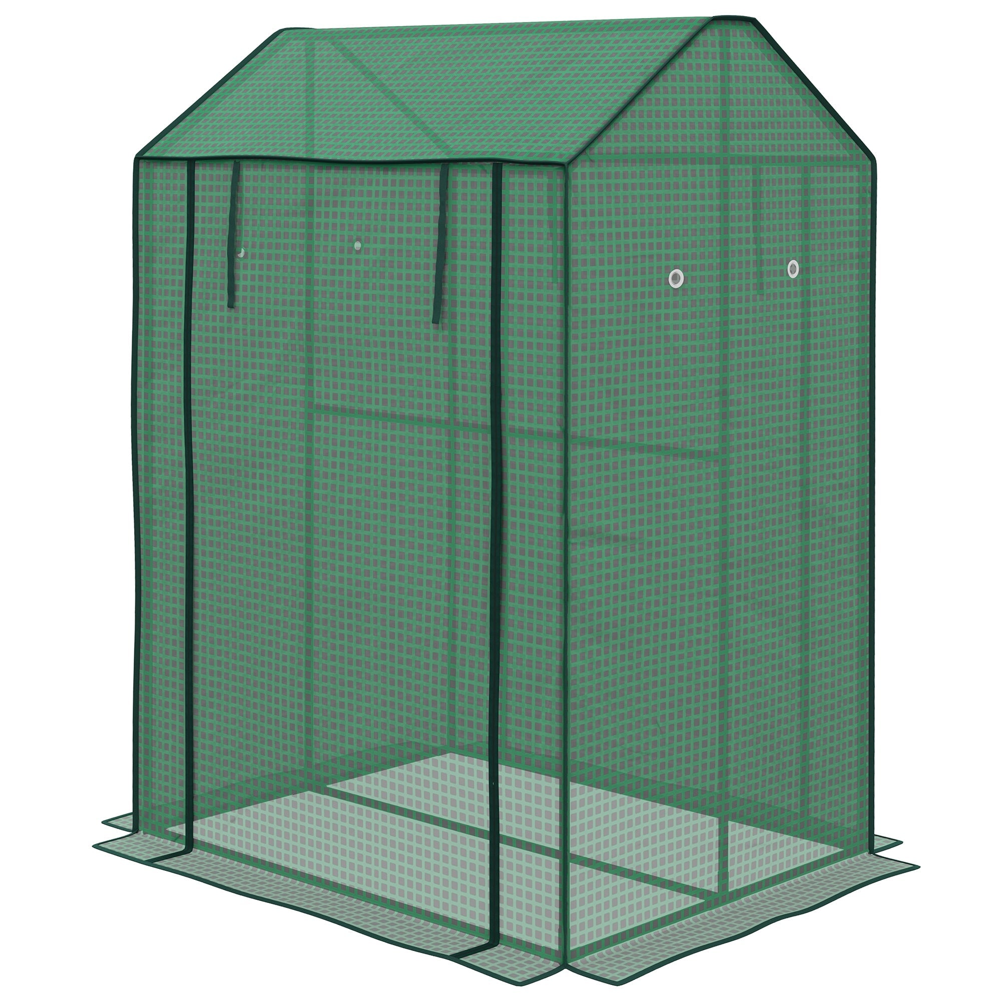 Green House, Mini Greenhouse with 2 Roll-up Doors, Vent Holes and Reinforced Cover, 100 x 80 x 150cm