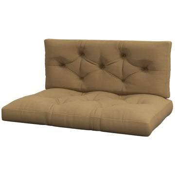 Seat and Back Padded Pallet Cushion Set - Beige
