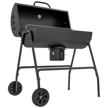 Steel Charcoal BBQ, with Ash Catcher and Warming Rack