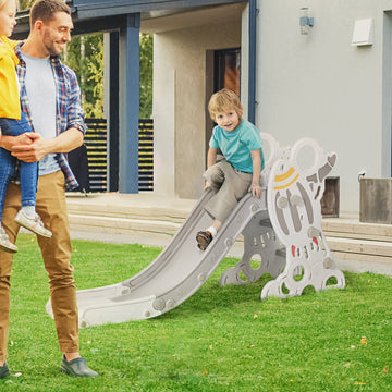 Space-Themed Baby Slide Freestanding Slide for Kids, for Ages 1.5-3 Years - Grey