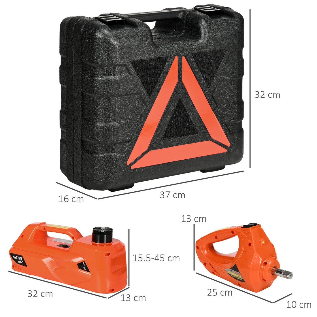 5 Ton Electric Car Jack Kit with 12V Auto Car Floor Jack, Impact Wrench, 15.5-45cm Car Tyre Lift Kit Emergency Tyre Repair Kit with Case for Cars, SUVs, Sedans, MPVs