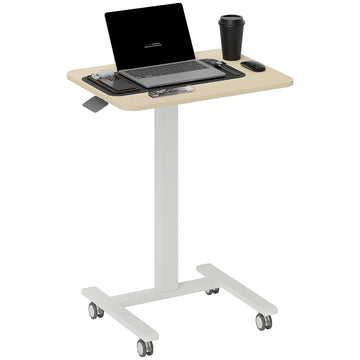 68-108cm Height Adjustable Work Desk - Wood-Effect/White