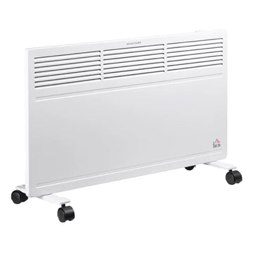 POWER Convector Radiator Freestanding or Wall-mounted Heating with 2 Heat Settings Safety Cut-Off, White