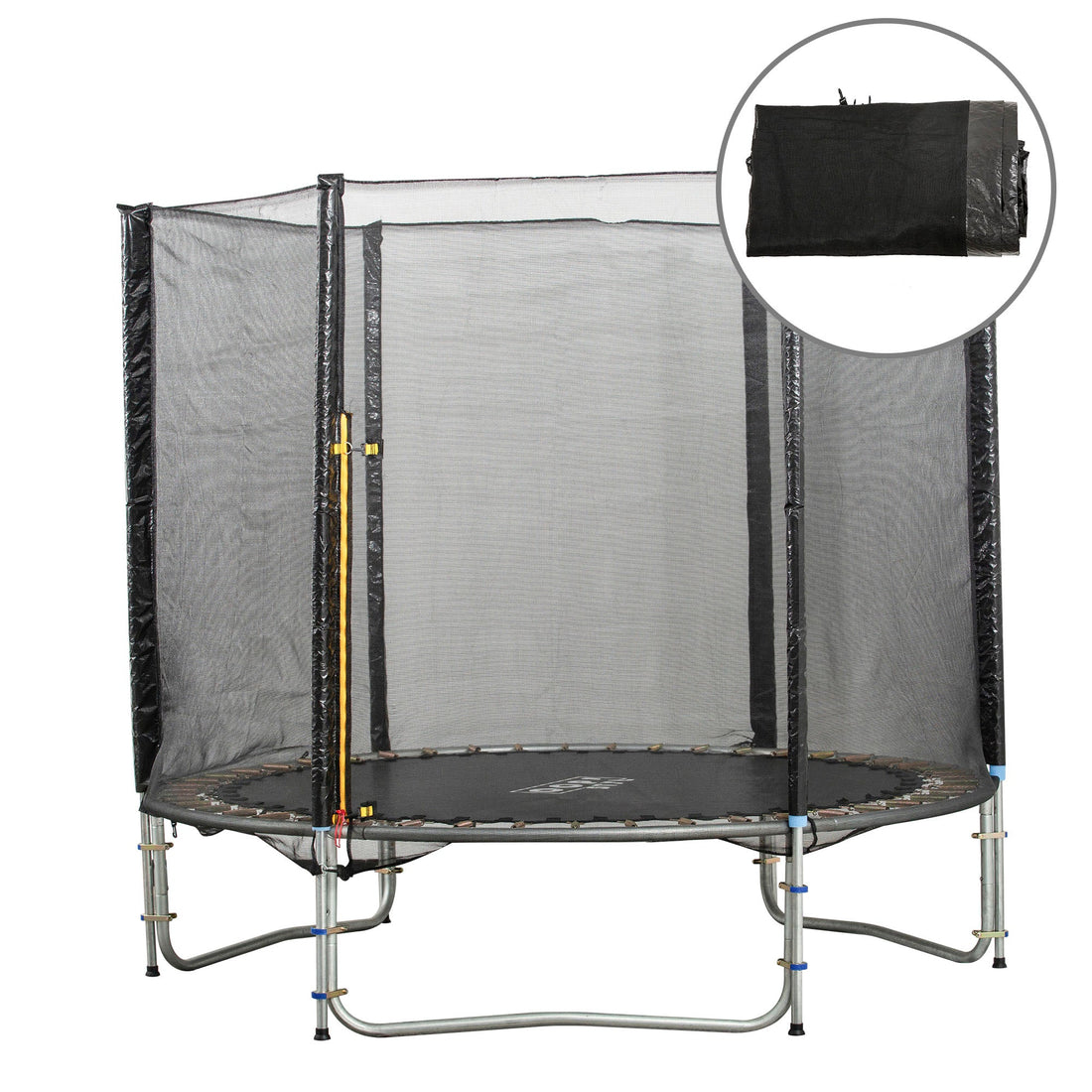 13ft Trampoline Net Replacement Safety Net Enclosure Net Spare w/ 8 Poles