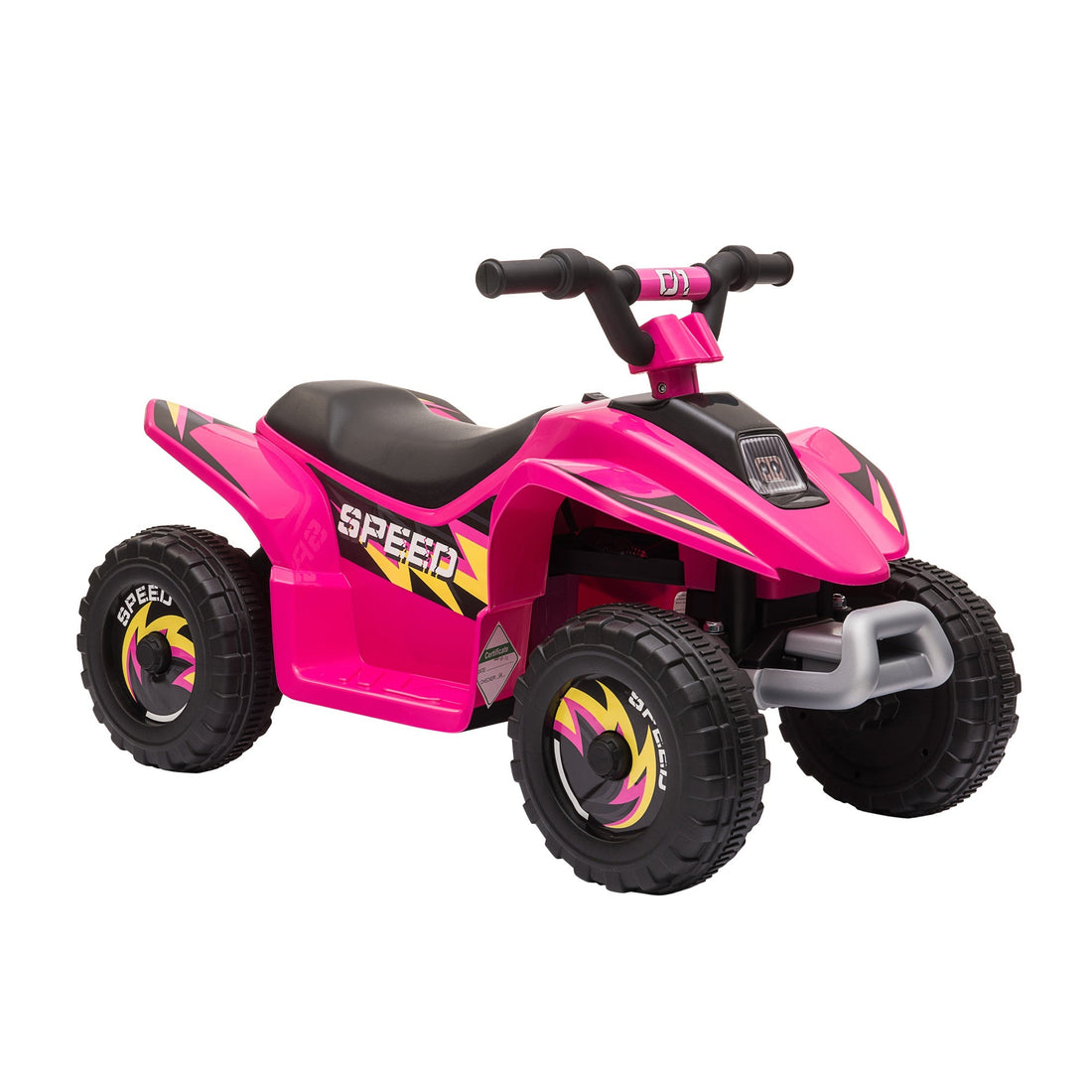 6V Kids Electric Ride on Car ATV Toy Quad Bike Four Big Wheels w/ Forward Reverse Functions Toddlers for 18-36 Months Old Pink