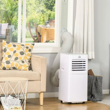 7000 BTU Air Conditioning Unit, 3-in-1 Portable Air Conditioner, Dehumidifier, Cooling Fan with 2 Speeds, 24H Timer, Remote Control, LED Display, Window Venting Kit, 15m²