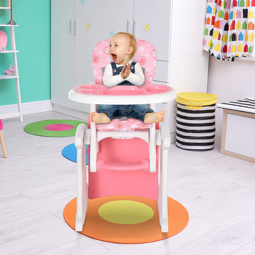 HDPE 3-in-1 Baby Booster High Chair Pink