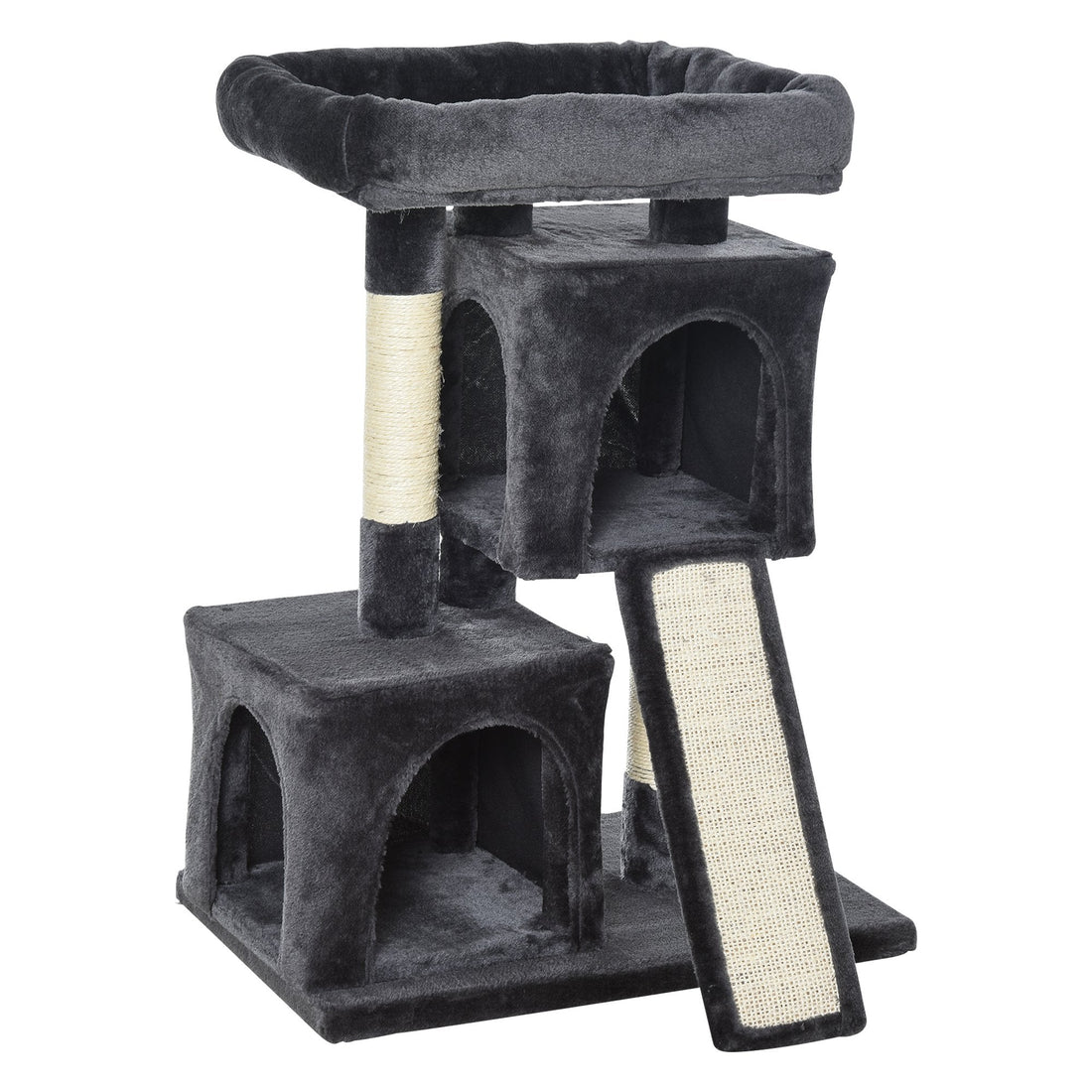 Cat Tree for Indoor Cats 83cm Cat Scratching Post Scratch Board Kitten Tower Climbing Frame Black