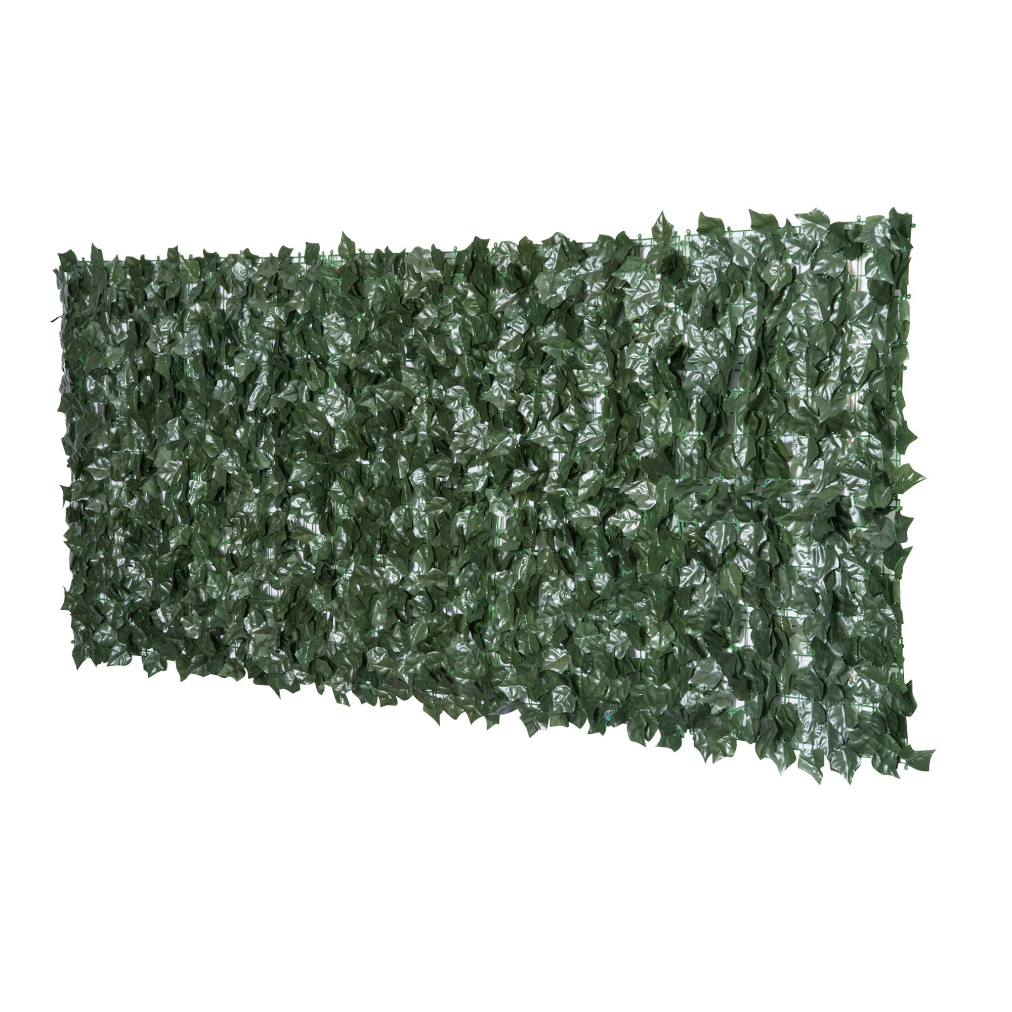 1-Piece Artificial Leaf Hedge Screen Privacy Fence Panel for Garden Outdoor Indoor Decor, Dark Green, 2.4M x 1M
