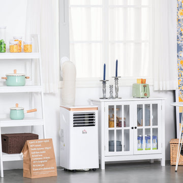 9000 BTU Air Conditioning Unit, 3-in-1 Portable Air Conditioner, Dehumidifier, Cooling Fan with Remote, LED Display, 2 Speeds, 24H Timer, Window Venting Kit, 18m²