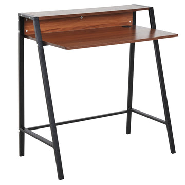 Writing Desk Computer Table Home Office PC Laptop Workstation Storage Shelf 84L x 45W cm Walnut