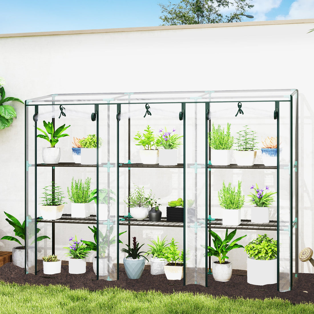 46 x 215cm Nine-Shelf Greenhouse