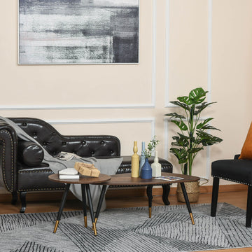Set of Two Scandinavian-Style Coffee Tables - Walnut