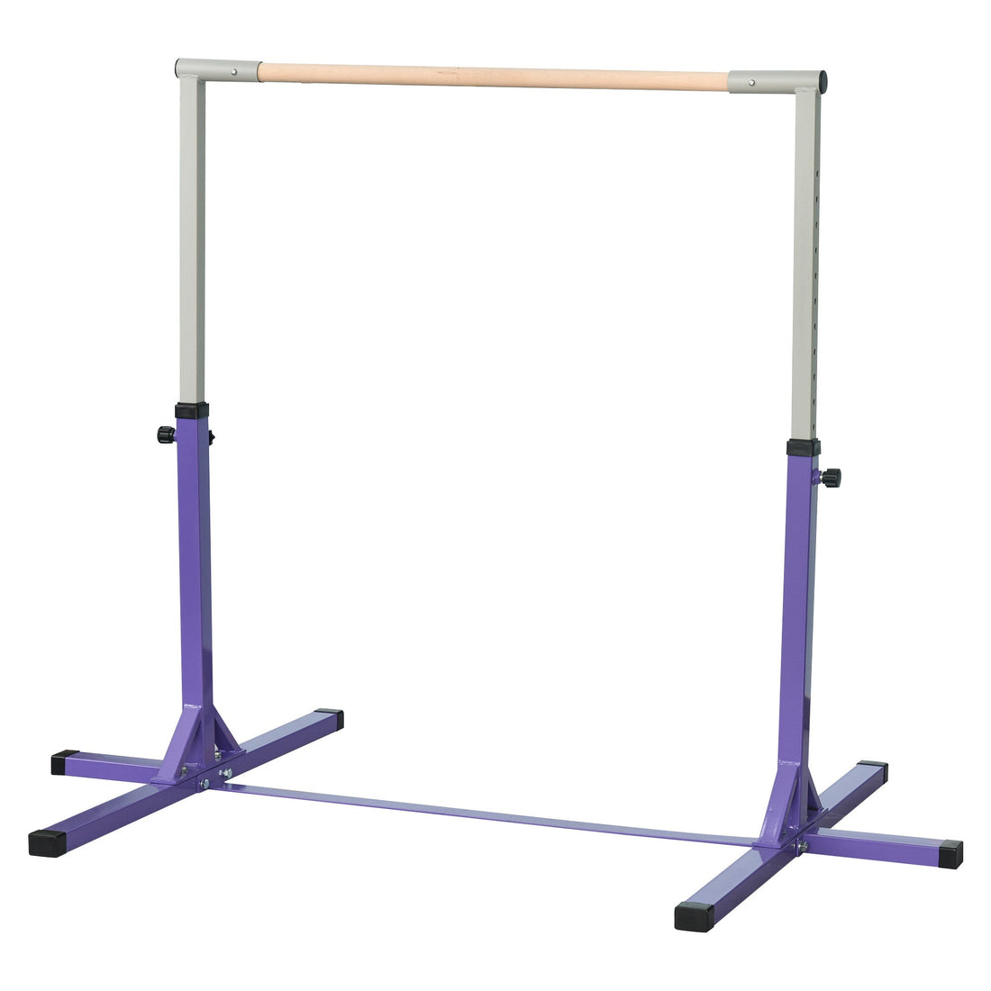 Steel Frame Adjustable Horizonal Gymnastics Bar For Kids Home Gym Training Purple
