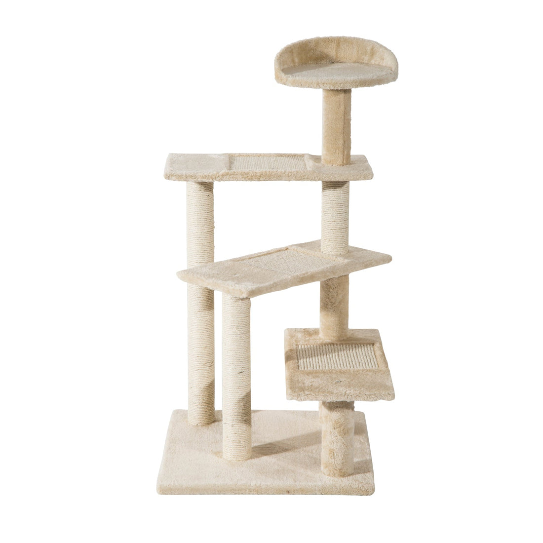 100 cm Cat Tree for Indoor Cats Kitten Scratch Scratching Post Climbing Tower Activity Centre Beige