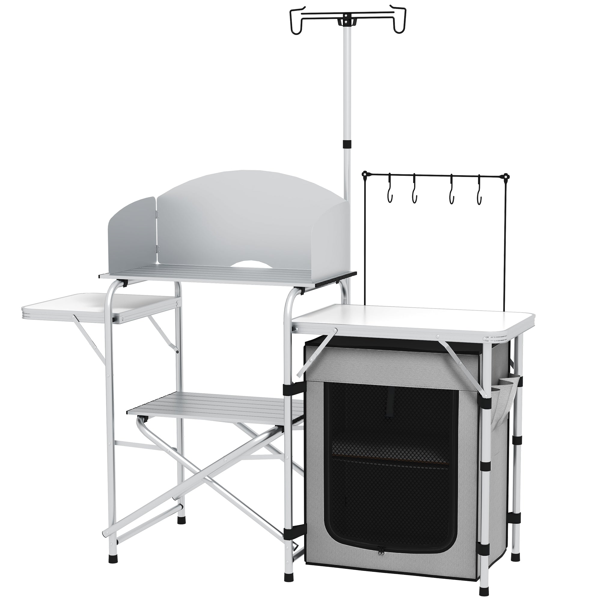 Multi-Feature Folding Camping Kitchen, with Wind Shield