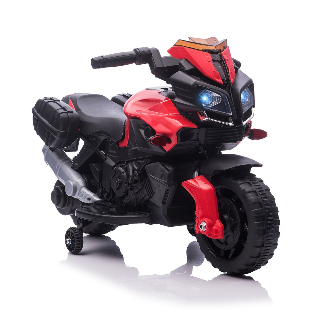 Kids Electric Motorbike 6V Ride on Motorcycle Vehicle w/ Lights Horn Sounds for 1.5-4 Years Old Red