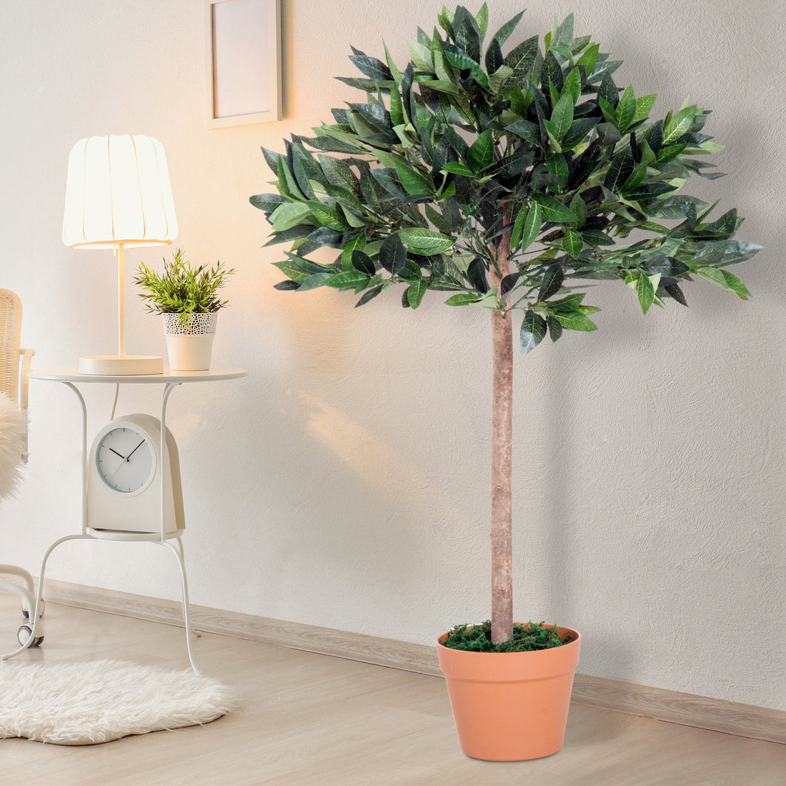 3ft Artificial Olive Tree Indoor Plant Greenery for Home Office Potted in An Orange Pot
