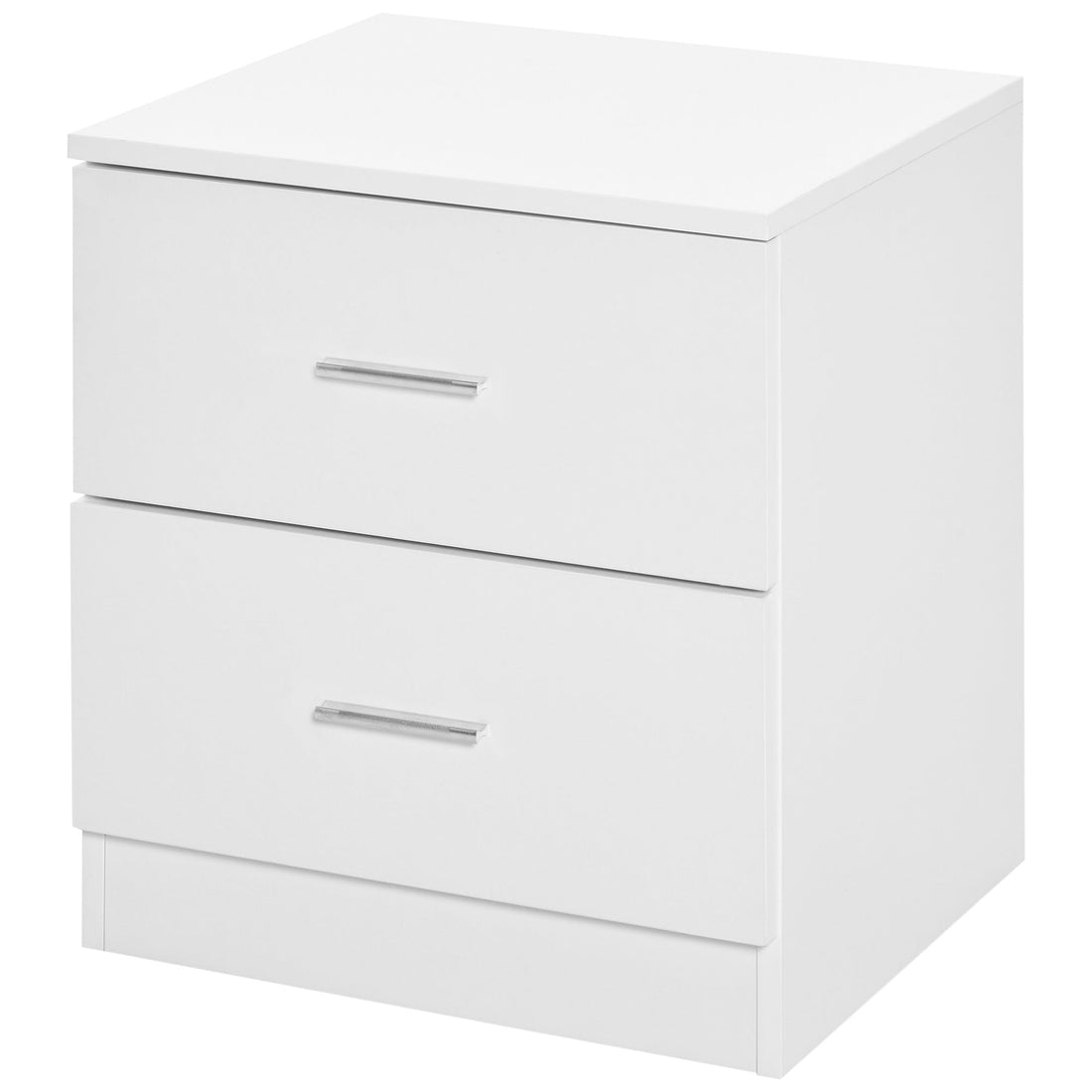 Bedside Table with 2 Drawers, Modern Nightstand, Cabinet Drawers Side Storage Unit for Bedroom, Living Room