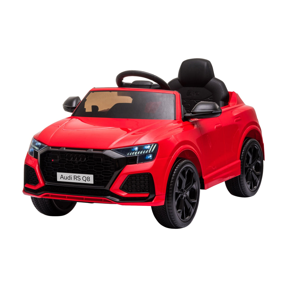 Audi RS Q8 Licensed Electric Car for Kids, 6V Kids' Electric Ride on with Remote Control, 7Ah Big Battery, Lights Bluetooth, Music USB MP3, for 3-5 Years Old, Red