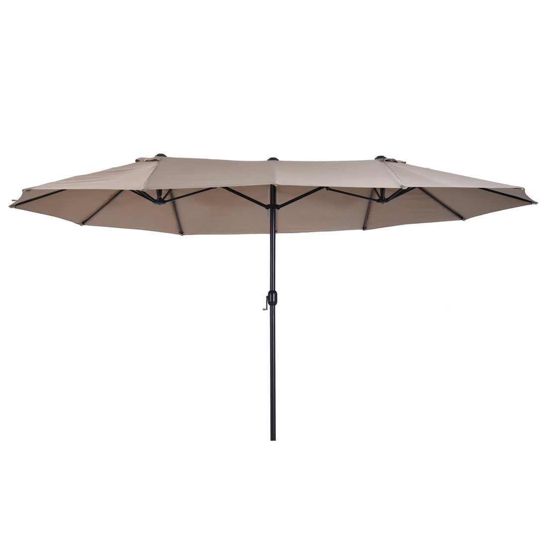 4.6m Double-Sided Patio Parasol Sun Umbrella-Tan