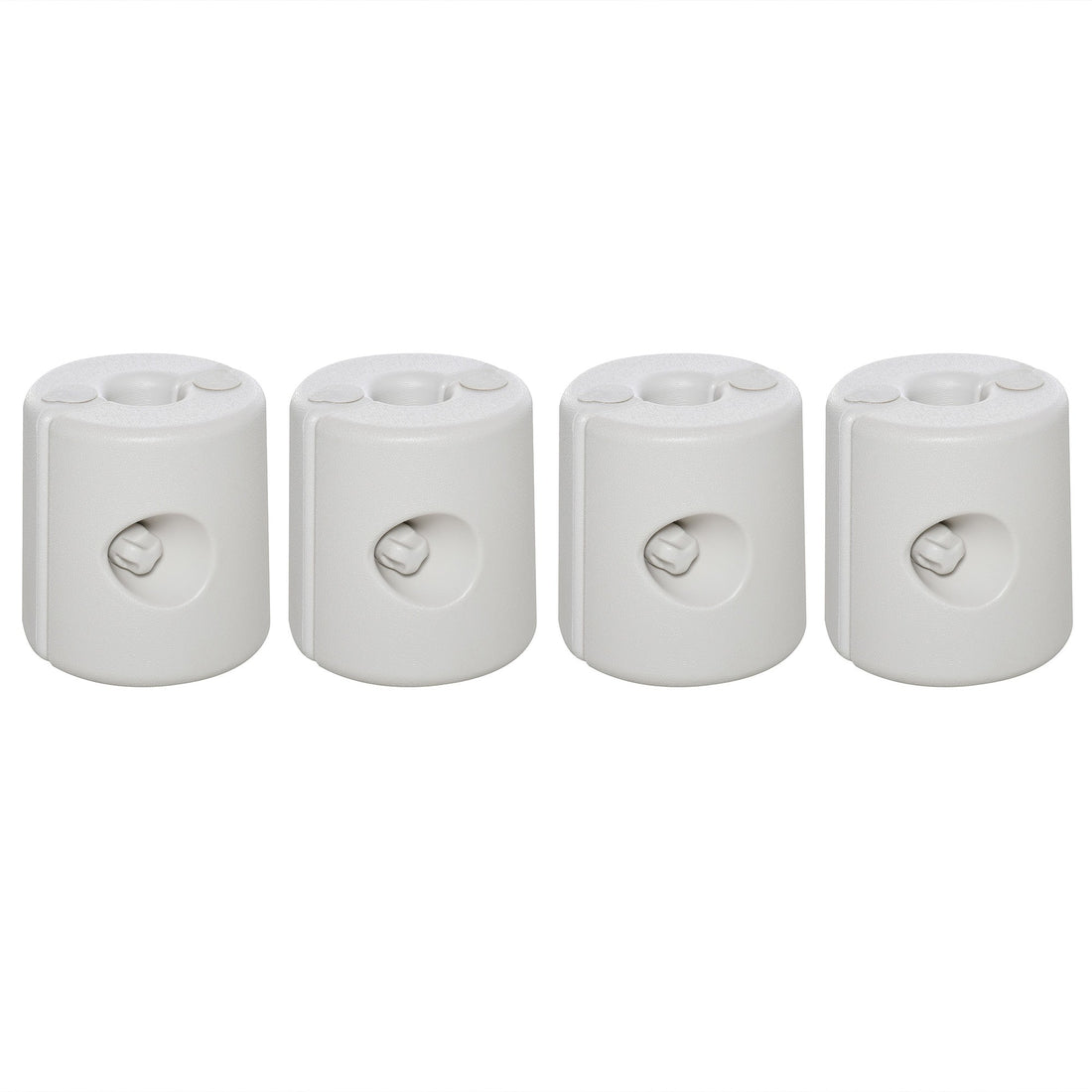 4 Pack 36 kg Gazebo Weights, Canopy Tent Weights with Rapid Clip, Gazebo Leg Weights Fill with Sand or Water, White
