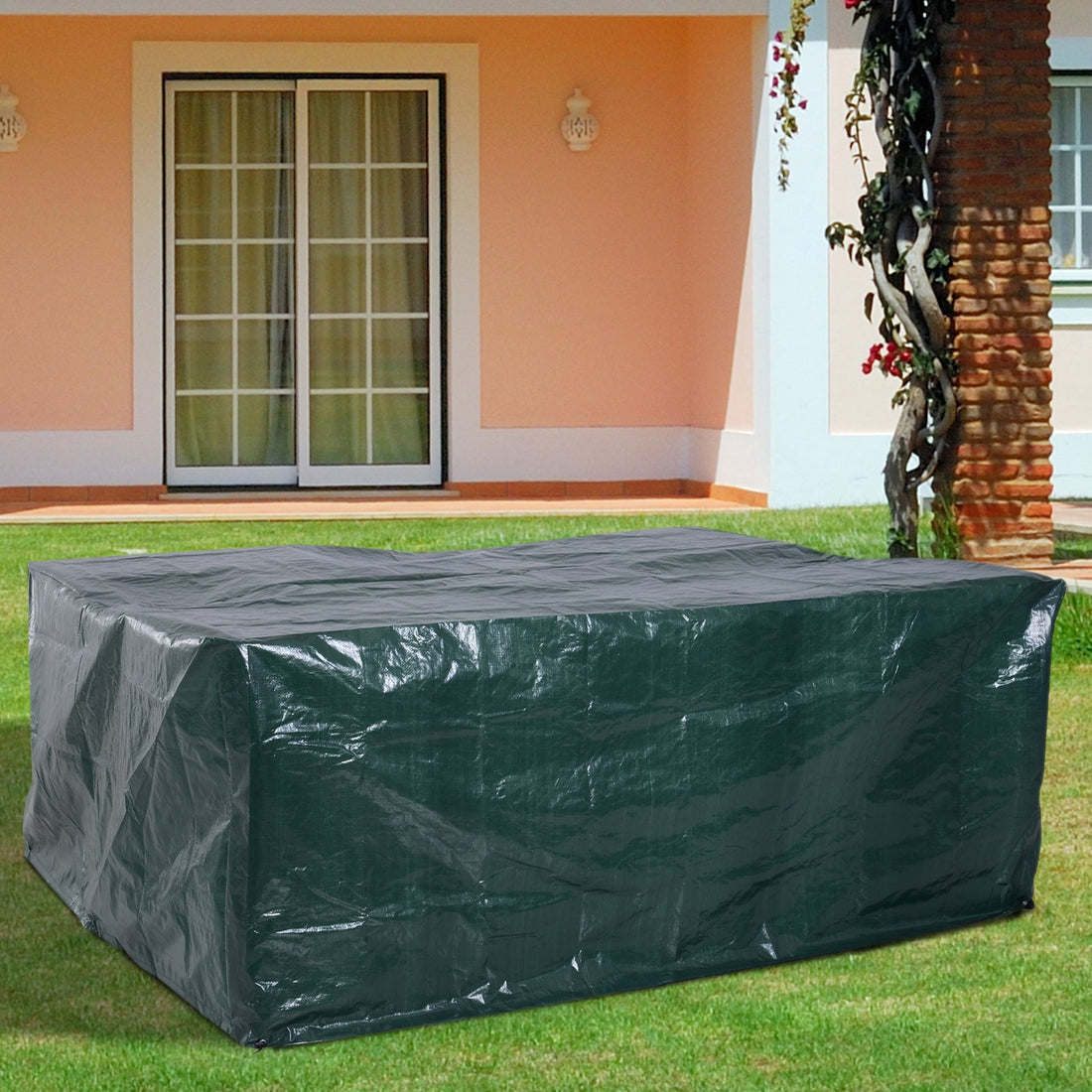 Garden Furniture Cover, Waterproof Anti-UV Large Protective Patio Set Covers, 235 x 190 x 90cm, Green