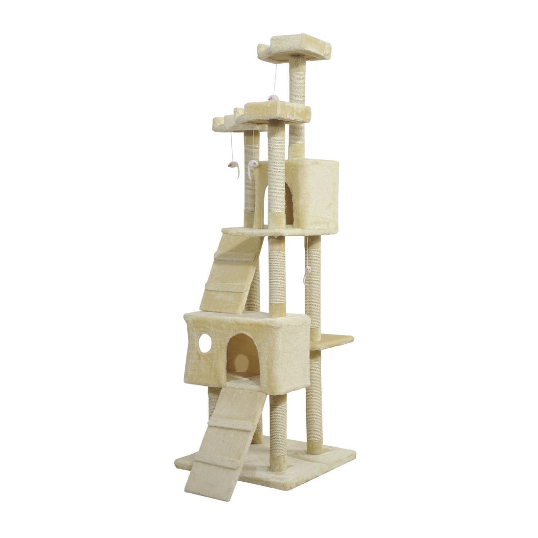 Cat Tree for Indoor Cats Play Tower Activity Center Kitten Scratch Post Climbing Tower 181 cm
