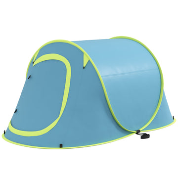 Two-Man Pop-Up Dome Tent, with Accessories - Blue