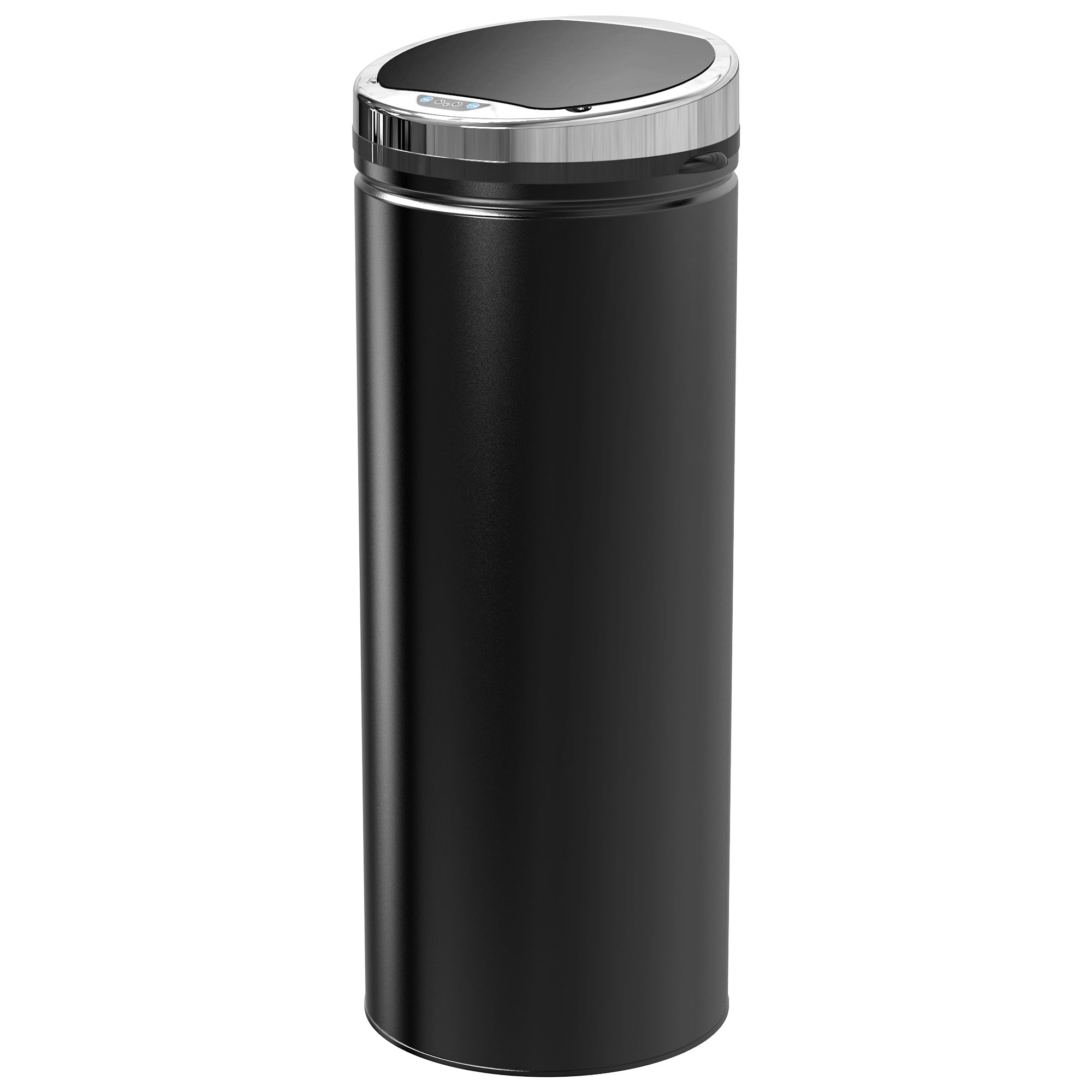 50L Sensor Bin for Kitchen Waste Automatic Dustbin Motion Detection Dustbin Stainless Steel Rubbish Can with Bucket, Black