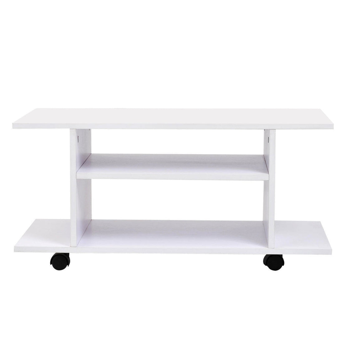 Modern TV Cabinet Stand Storage Shelves Table Mobile Bedroom Furniture Bookshelf Bookcase White