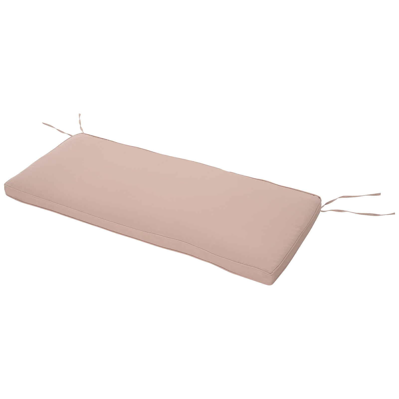 2-Seater Garden Bench Cushion with Ties, Swing Chair Cushion, Replacement Cushion for Outdoor Furniture, 110 x 46 cm, Beige