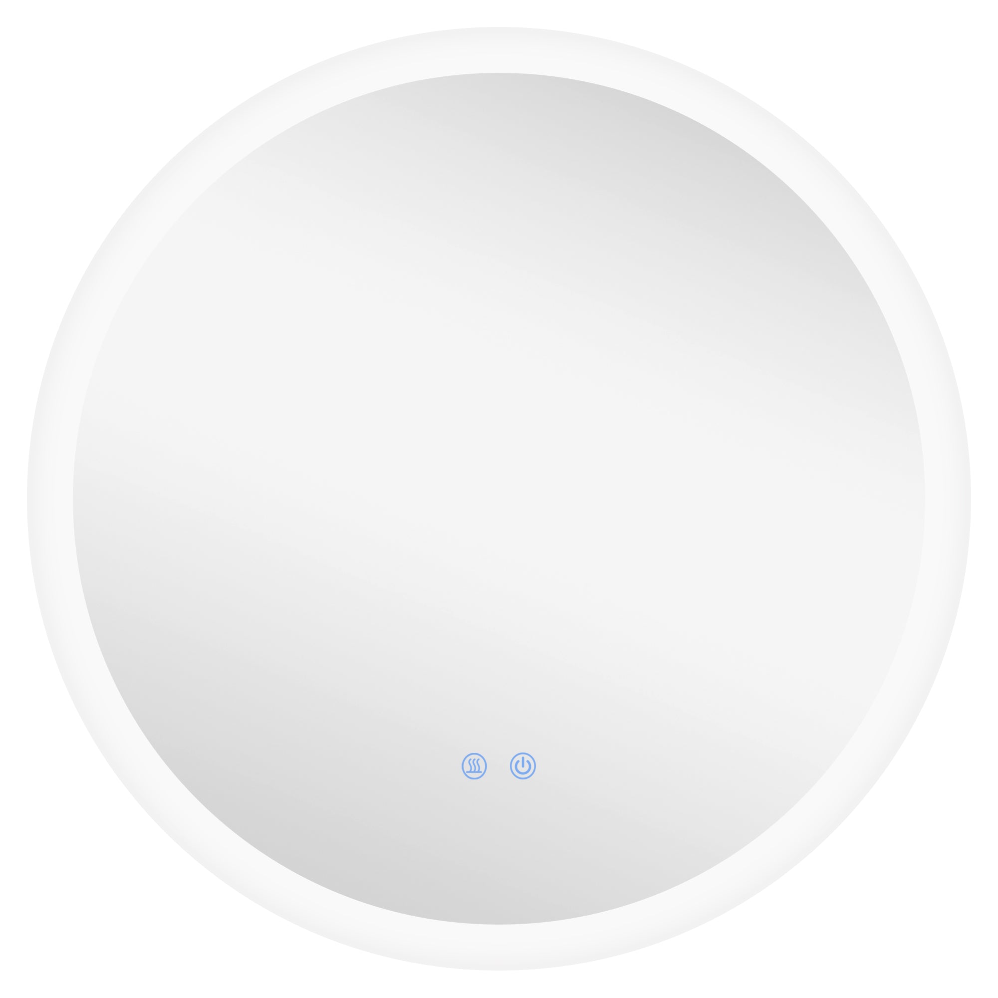 Round Bathroom Mirror with LED Lights, Wall-Mounted Dimmable Makeup Mirror with 3 Temperature Colours, Defogging Film, Memory Function, Hardwired, 60 x 60 cm